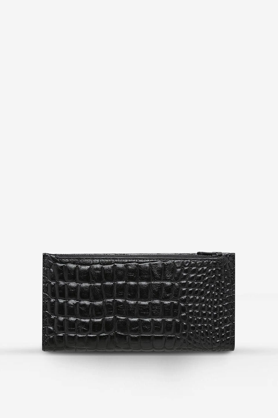 Status Anxiety Bags & Wallets In The Beginning Black Croc Emboss Wallet