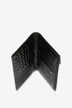 Status Anxiety Bags & Wallets In The Beginning Black Croc Emboss Wallet