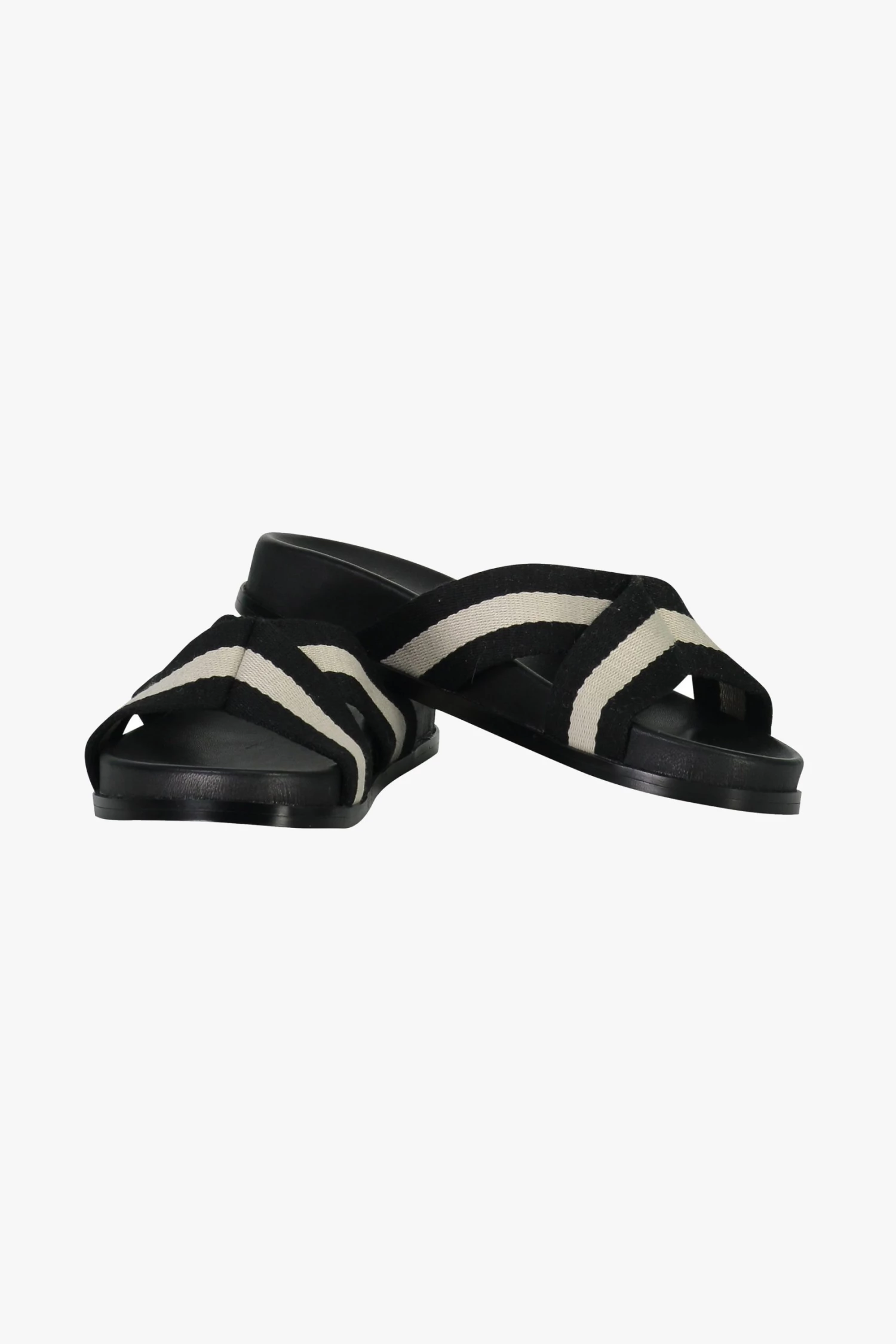 SABEN Bags Stella Black And White Crossover Slides