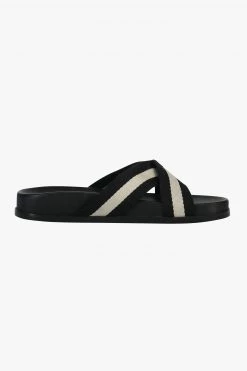 SABEN Bags Stella Black And White Crossover Slides