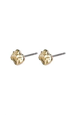 Pilgrim Tally Abstract Wave Stud Earrings Gold Plated