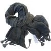 Queen Of The Foxes Charcoal Tassel Scarf