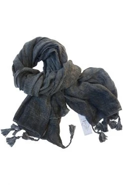 Queen Of The Foxes Charcoal Tassel Scarf