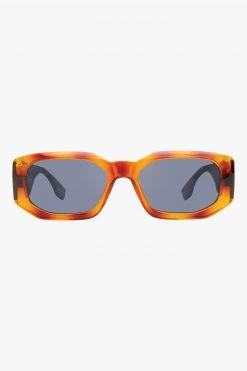 Prive Revaux Paris Thin Wide Tortoise Frame Brown Lens Sunglasses