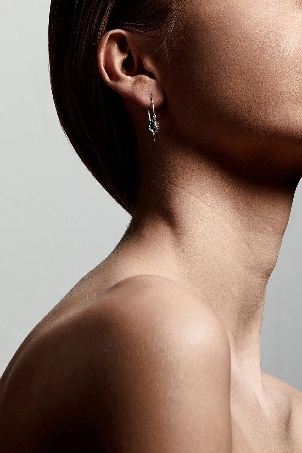 Pilgrim Tolerance Abstract Drop Hook Earrings Silver Plated Jewellery