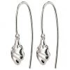 Pilgrim Tolerance Abstract Drop Hook Earrings Silver Plated Jewellery