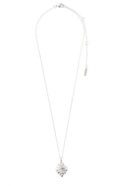 Pilgrim Tolerance Abstract Wave Pendant Necklace Silver Plated