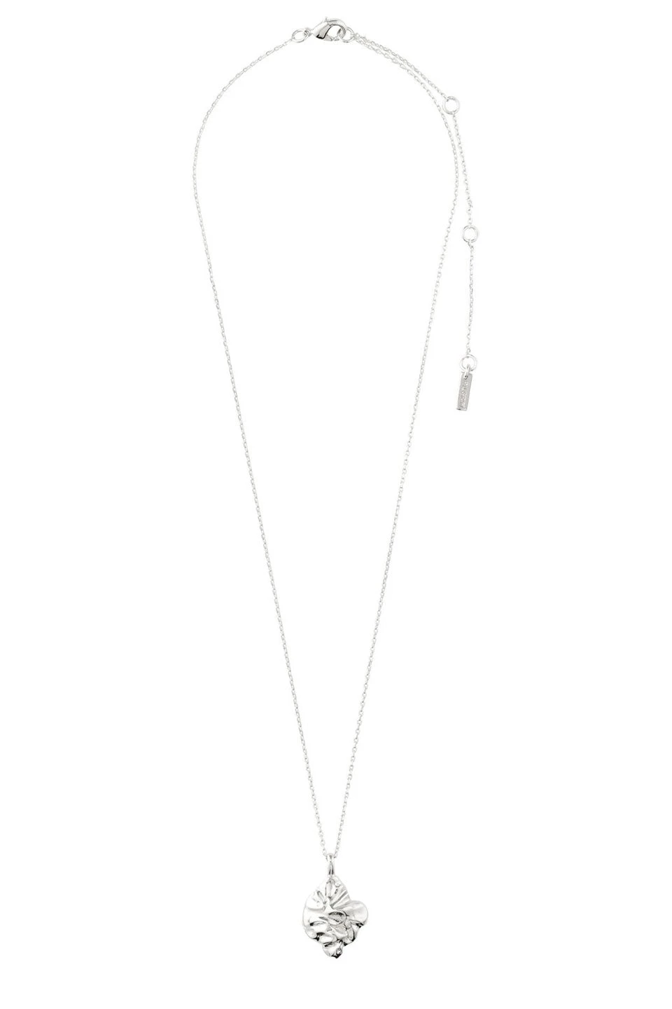 Pilgrim Tolerance Abstract Wave Pendant Necklace Silver Plated