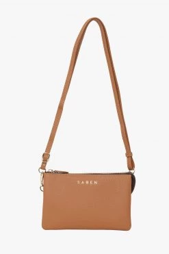 SABEN Bags Tilly Multi Pocket Clay Leather Crossbody Clutch Support Local