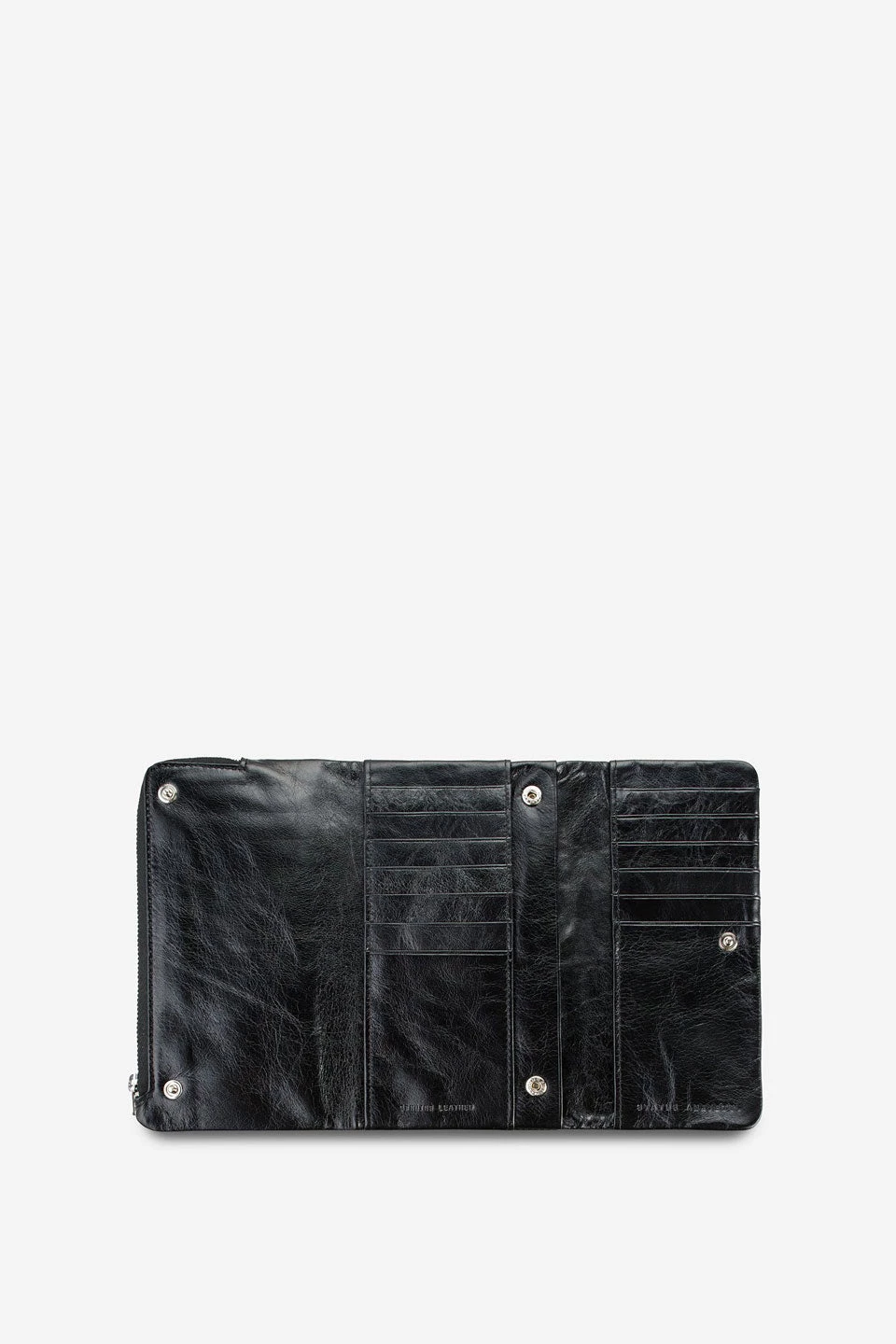 Status Anxiety Bags & Wallets Audrey Foldover Black Leather Wallet