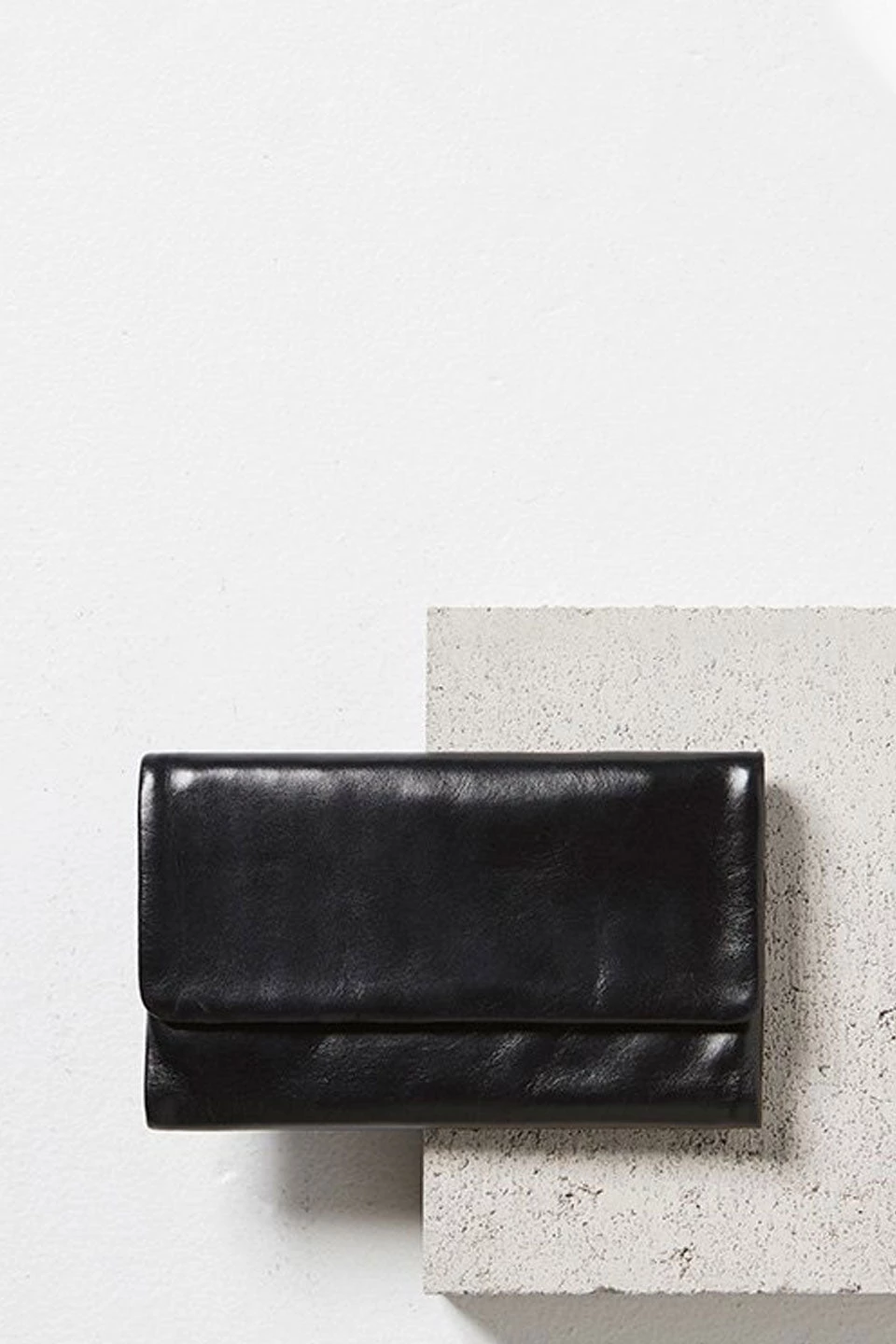 Status Anxiety Bags & Wallets Audrey Foldover Black Leather Wallet