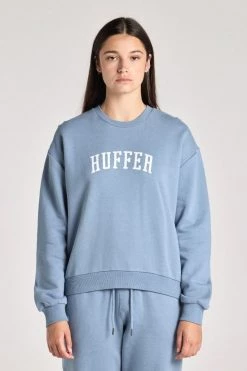 Huffer Slouch Steel Blue Crew Fleece
