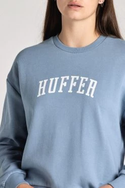 Huffer Slouch Steel Blue Crew Fleece
