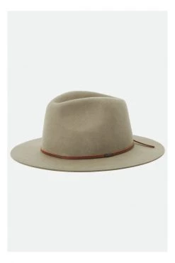 Brixton Wesley Packable Fedora Light Olive Wool Felt Hat