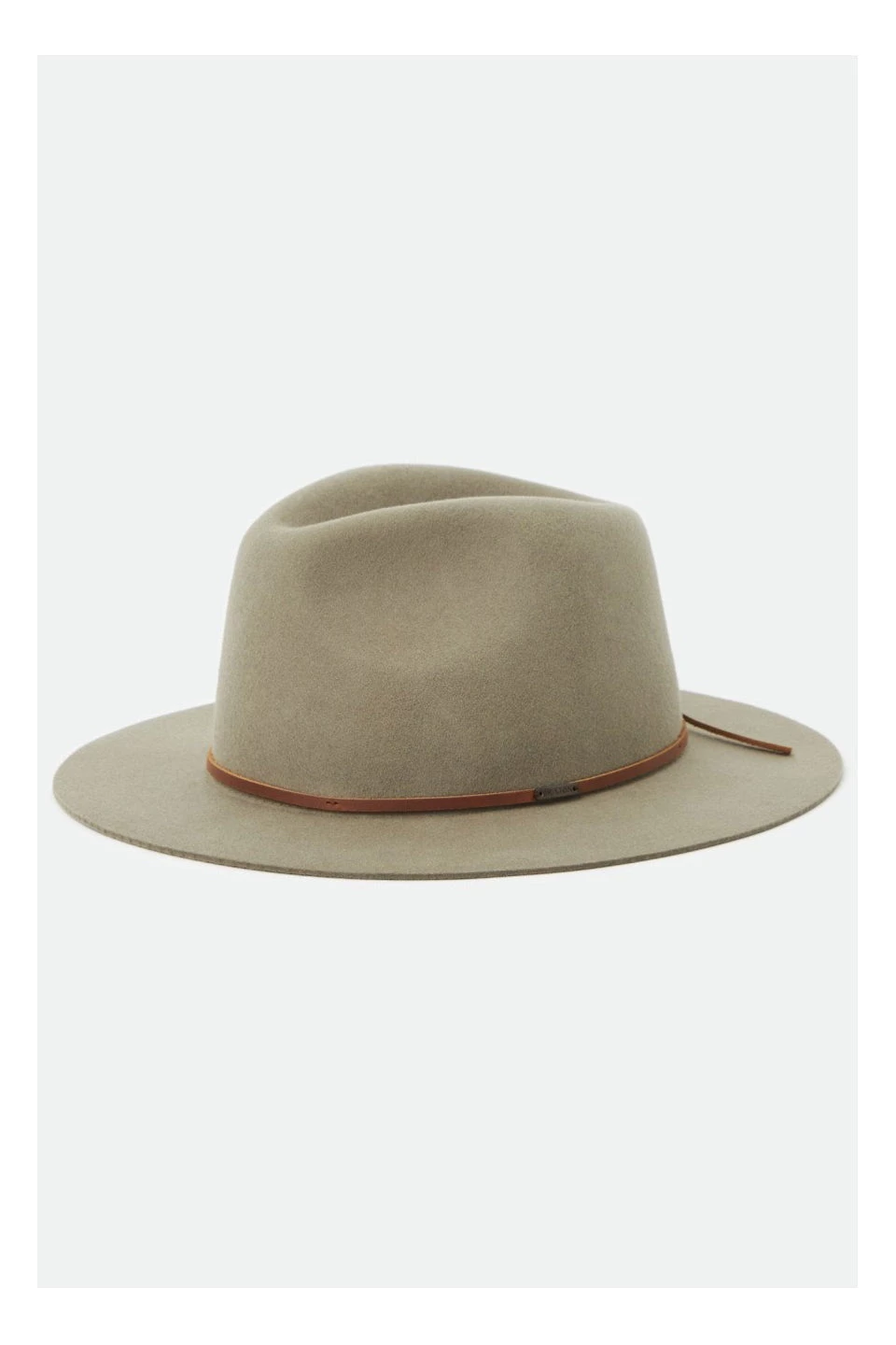 Brixton Wesley Packable Fedora Light Olive Wool Felt Hat