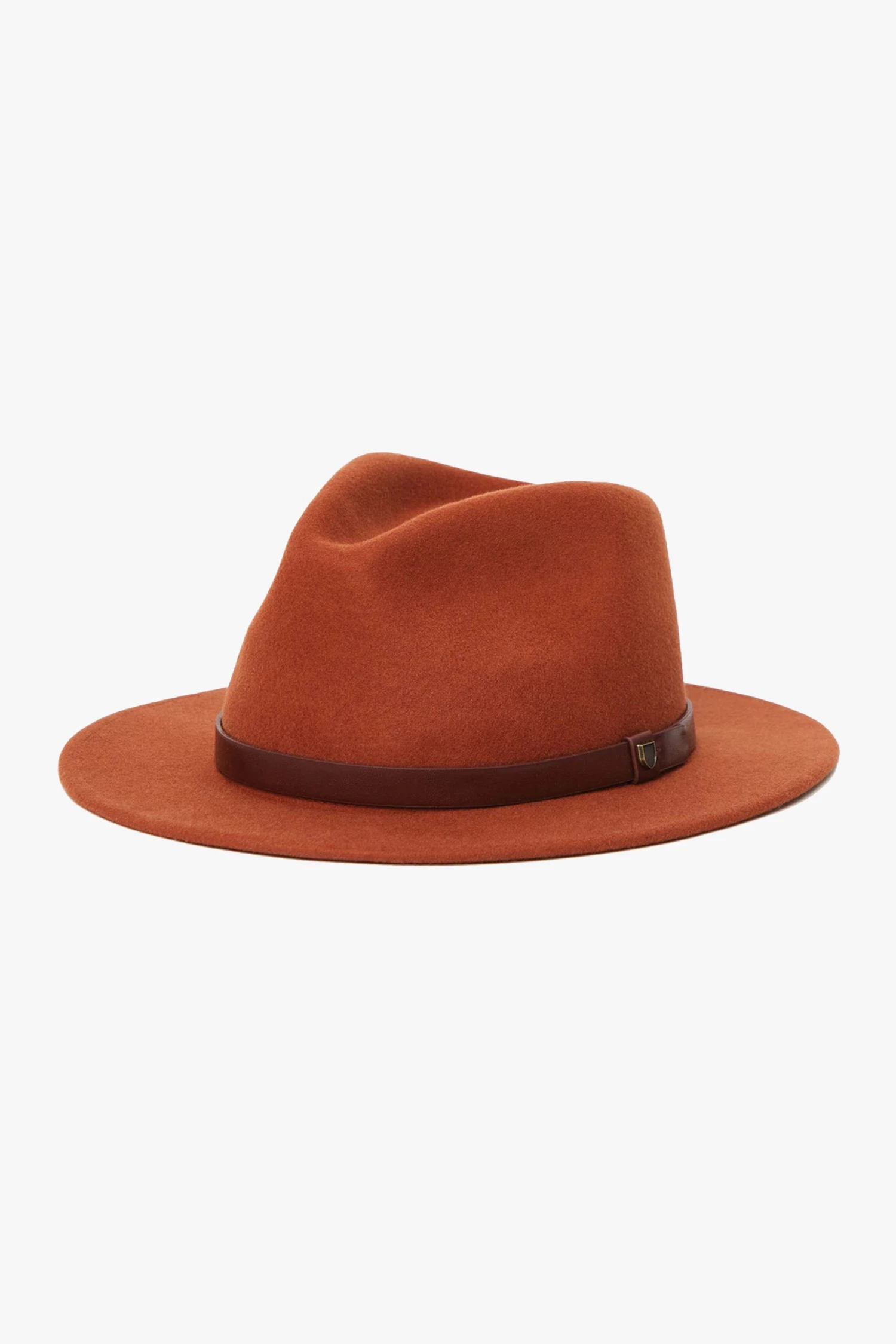 Brixton Messer Fedora Caramel Wool Felt Hat