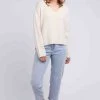 Foxwood Patricia Cream V Neck Jumper