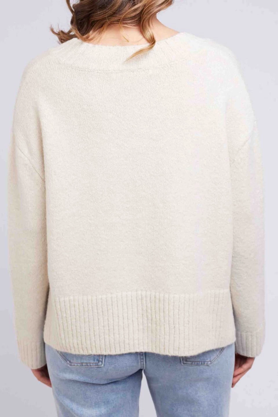 Foxwood Patricia Cream V Neck Jumper