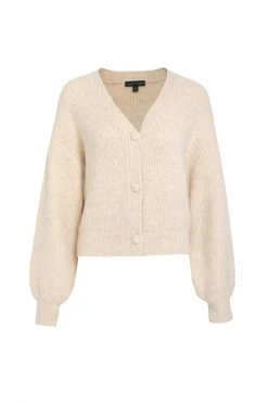 Among The Brave Wholesome String Chunky Blousen Sleeve Cropped Cardigan Knitwear