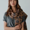 Sophie Wild Leopard Knit Scarf Belts & Scarves