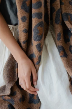 Sophie Wild Leopard Knit Scarf Belts & Scarves