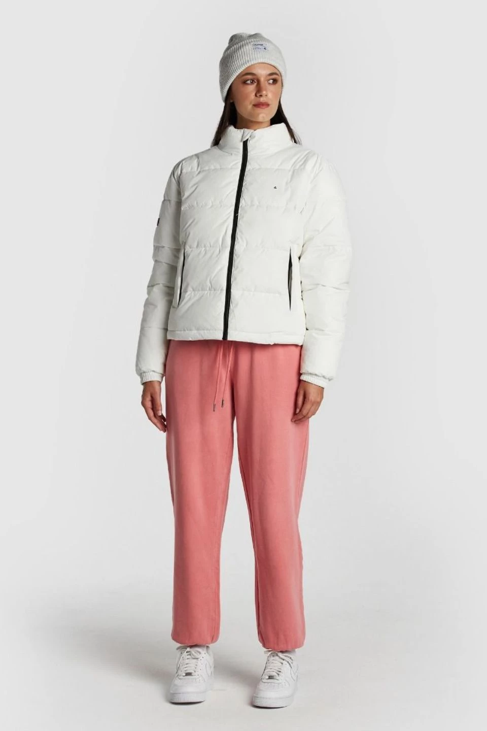 Huffer Track Down White Puffer Jacket Jackets & Coats