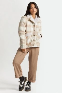 Brixton Nouvelle Sherpa Lining Wool Blend Beige Jacket