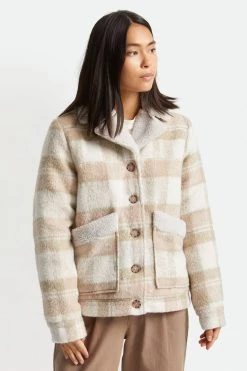 Brixton Nouvelle Sherpa Lining Wool Blend Beige Jacket