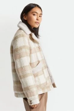 Brixton Nouvelle Sherpa Lining Wool Blend Beige Jacket