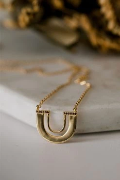 Silver Linings Zulu Gold U Shape Necklace